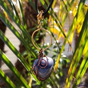 Blue Aventurine Wire Wrapped Necklace